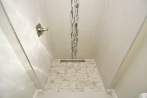 Basement Curbless Shower with KBRS Linear Drain