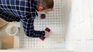 Grouting the Shower Pan