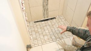 How to Grout Curbless Shower Pan