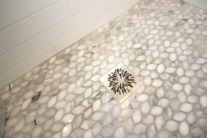 Grout Curbless Shower Pan Marble Floor