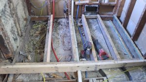 Joist Repair and Subfloor Reconstruction for Curbless Shower