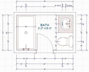 Layout 3 for Curbed Shower