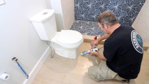 Toilet Installation Part 3 - Water Supply and Caulking Bowl