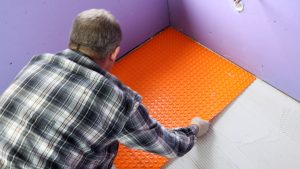 Schluter Curbless Shower Part 4 - DITRA-HEAT Mat Installation